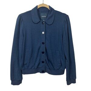 ModCloth M Vintage Inspired Navy Button-Up Jacket Lightweight